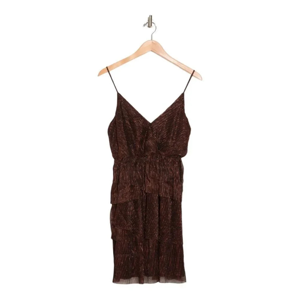 BCBGeneration | Metallic | PLEATED MINI DRESS - Picture 2 of 7